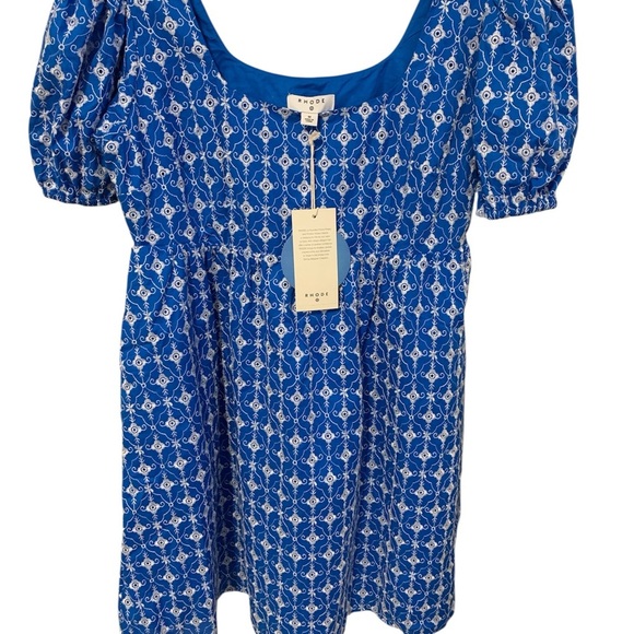 RHODE Vibrant Blue and White Floral Dress - Picture 2 of 3